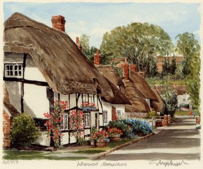 Wherwell art print by Glyn Martin