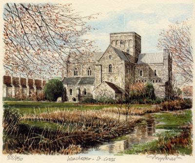 Winchester - St. Cross art print by Glyn Martin