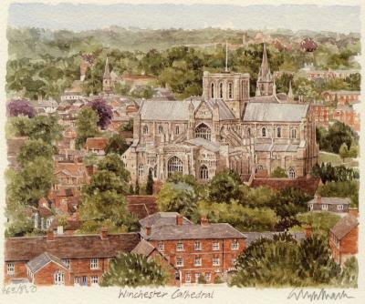 Winchester Cathedral art print by Glyn Martin