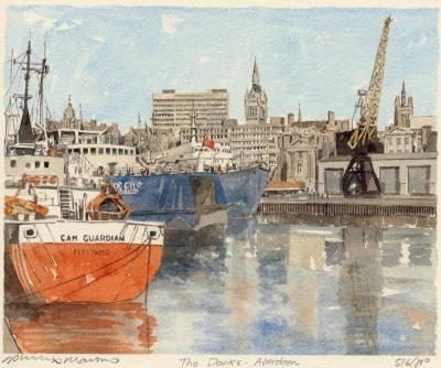 Aberdeen - Docks art print by Philip Martin