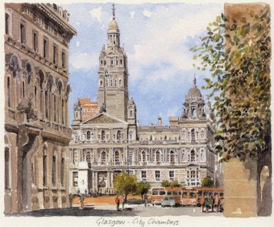 Glasgow - City Chambers art print by Philip Martin