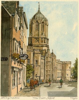 Oxford - Tom Tower art print by Philip Martin
