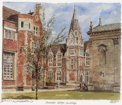 Pembroke College art print by Philip Martin