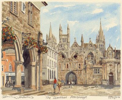 Peterborough - Cathedral art print by Philip Martin