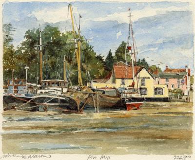 Pin Mill - Butt & Oyster art print by Philip Martin