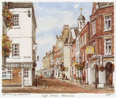 Rochester - High Street art print by Philip Martin