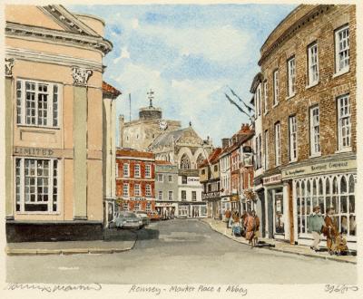 Romsey - Mkt. Place & Abbey art print by Philip Martin