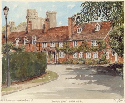 Warwick - Bridge End art print by Philip Martin