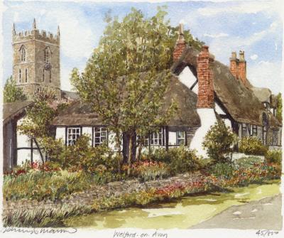 Welford-on-Avon art print by Philip Martin