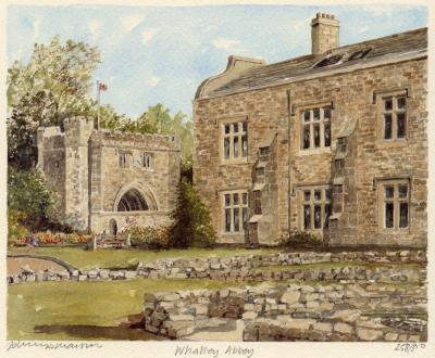 Whalley Abbey art print by Philip Martin