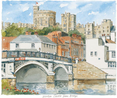 Windsor - Castle & Bridge art print by Philip Martin