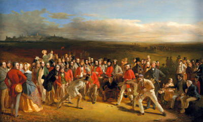 The Golfers art print by Charles Lees