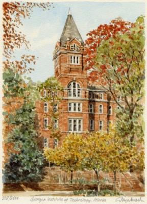 Atlanta - Georgia Tech. art print by Glyn Martin