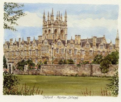 Oxford - Merton College art print by Glyn Martin
