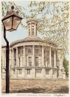 Philadelphia - Merchant's Exch art print by Glyn Martin