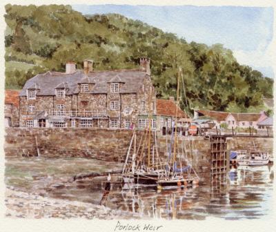 Porlock Weir art print by Glyn Martin