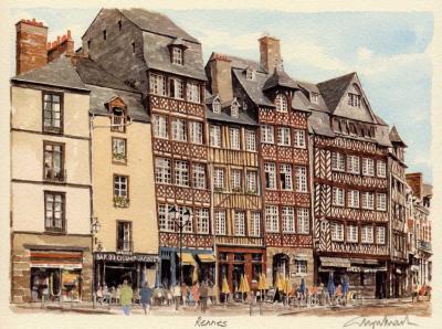 Rennes art print by Glyn Martin