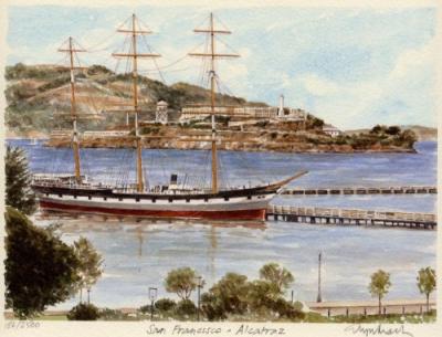 San Francisco - Alcatraz art print by Glyn Martin