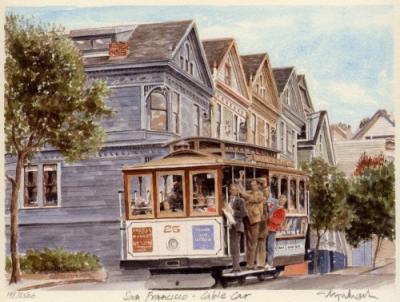 San Francisco - Cable Car art print by Glyn Martin