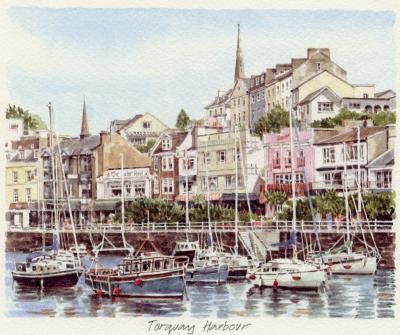 Torquay Harbour art print by Glyn Martin