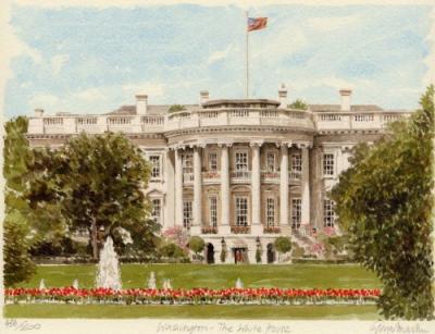 Washington - The White House art print by Glyn Martin
