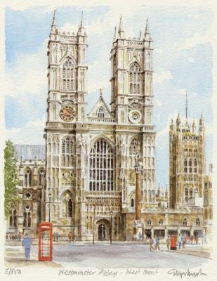 Westminster Abbey - West Front art print by Glyn Martin