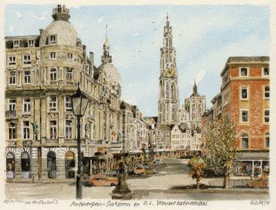 Antwerpen - Suikerrui art print by Philip Martin