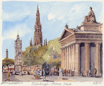 Edinburgh - Princes Street art print by Philip Martin