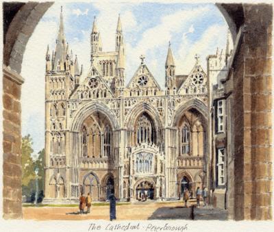 Peterborough Cathedral art print by Philip Martin