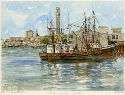 Provincetown - Harbour art print by Philip Martin