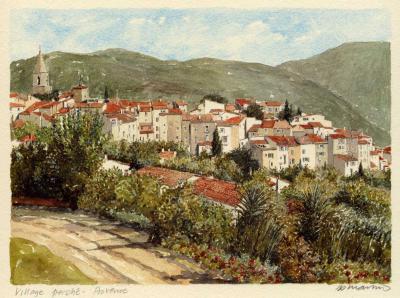 Village Perche, Provence art print by Philip Martin