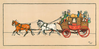 Stagecoach II (Gouttelettes) art print by Cecil Aldin