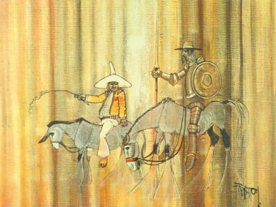 Don Quixote art print by Colin Paynton