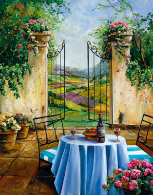 Table For Two I art print by Ginger Cook