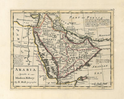 Arabia, Agreeable To Modern History art print by H. Moll