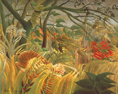 Tiger In A Tropical Storm art print by Henri Rousseau