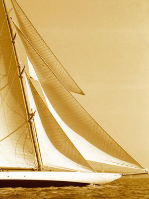 Classic Yacht I art print by Ingrid Abery