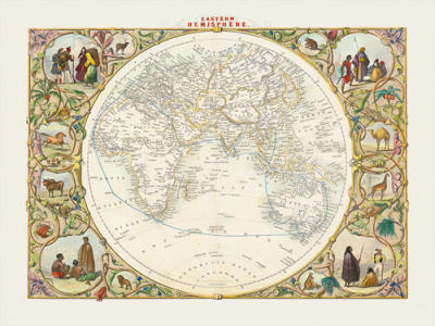Eastern Hemisphere art print by John Tallis