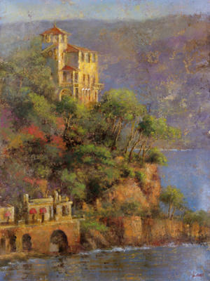 Mediterranean Hillside art print by Longo