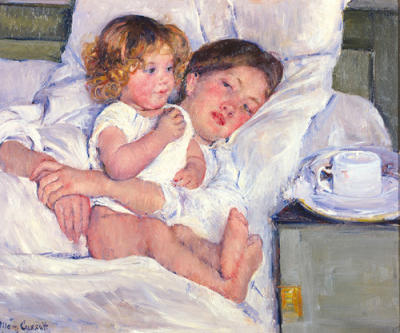 Breakfast In Bed art print by Mary Cassatt