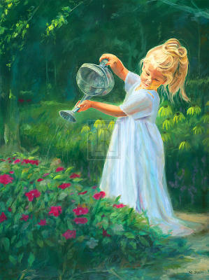 Little Gardener art print by Melinda Byers