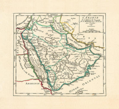 L'Arabie, 1749 art print by Robert De Vaugondy