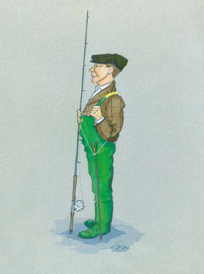 The Fly Fisherman art print by Simon Dyer