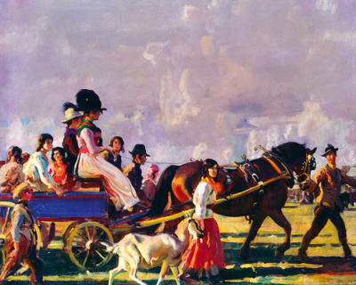 Arrival At Epsom art print by Sir Alfred Munnings