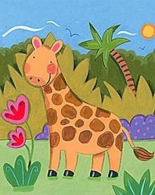 Baby Giraffe art print by Sophie Harding