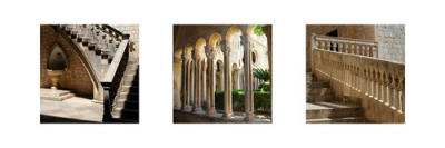 Cloister Triptych art print by Tony Koukos