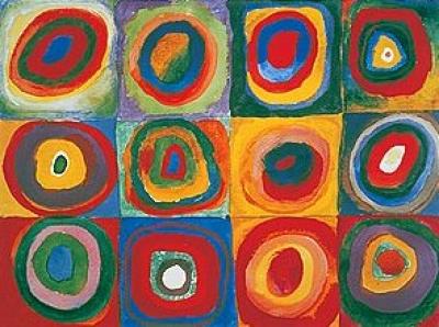 Colour Study - Squares And Concentric art print by Wassily Kandinsky