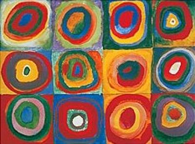 Colour Study - Squares And Concentric art print by Wassily Kandinsky