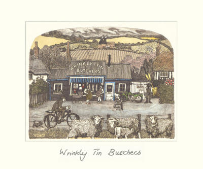 Wrinkly Tin Butchers art print by Chad Coleman