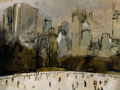 Winter In Manhattan art print by Georgie